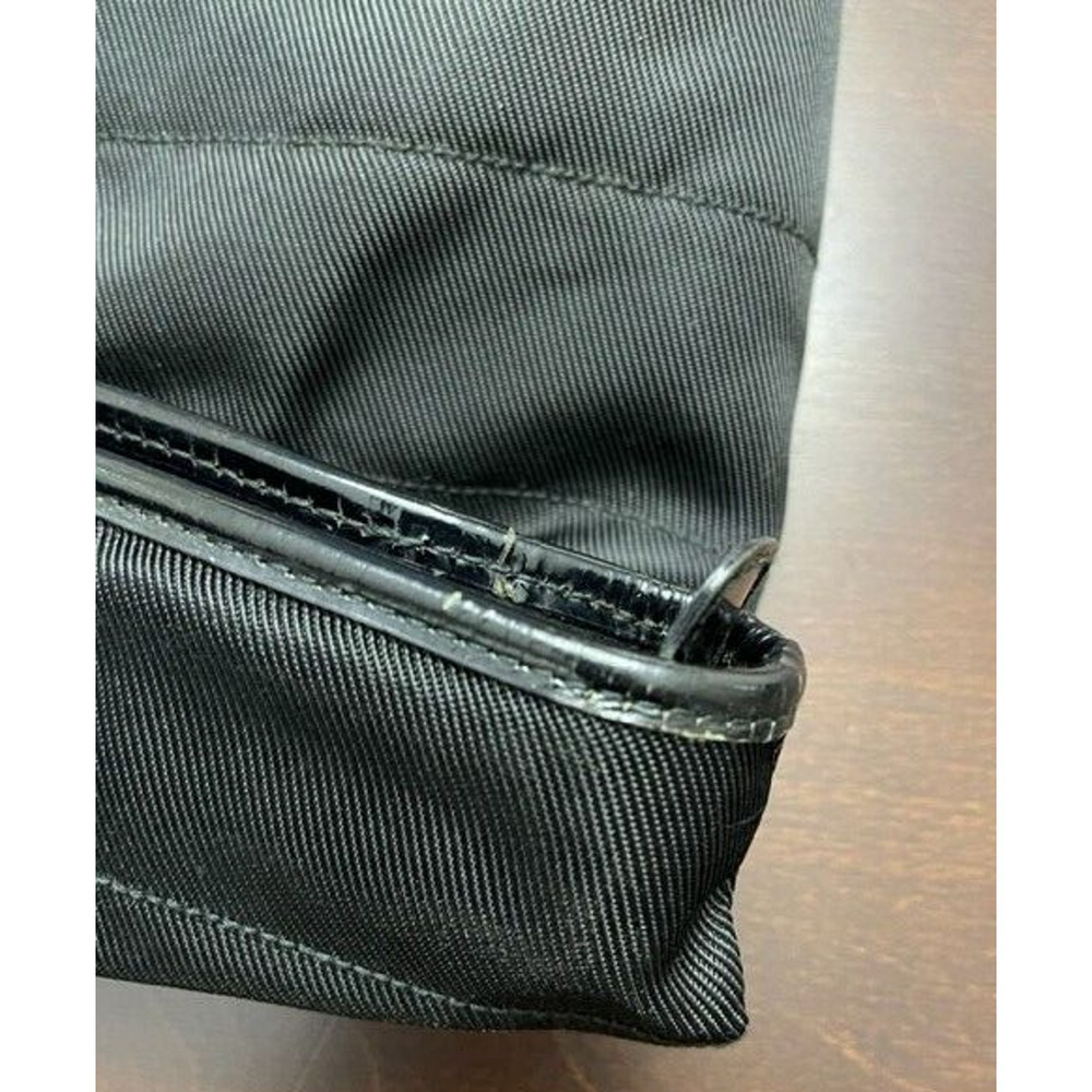 GUCCI Black Nylon Patent Tote Handbag Purse Women Laptop Business Overnight Hobo - Picture 12 of 15